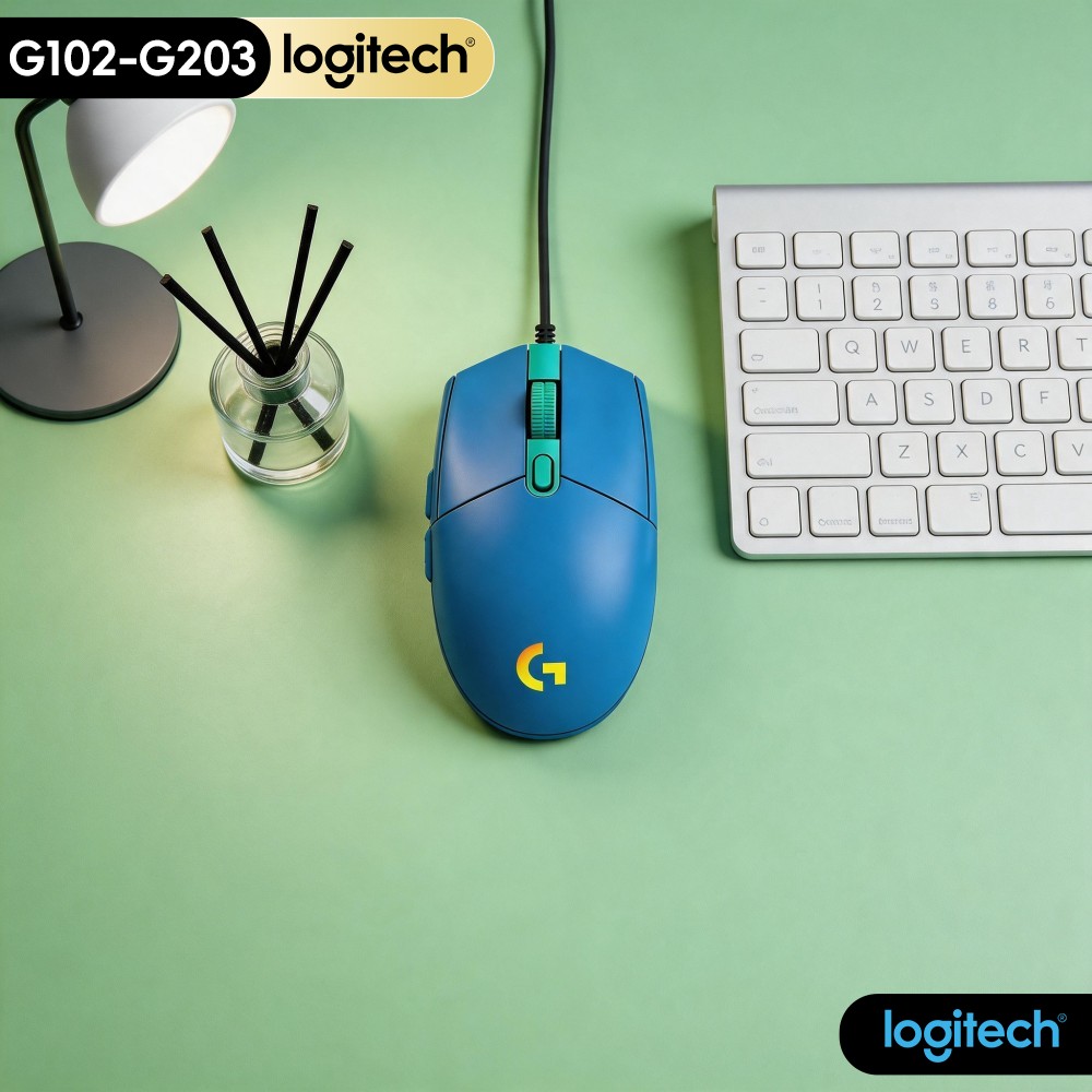 Logitech Mouse G203 - Souris Logitech G203 G102, forme ambidextre
