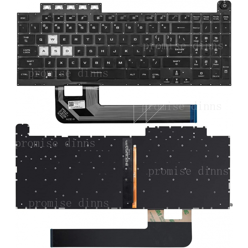 Gaming Keyboard Backlit - Clavier US pour Asus TUF Gaming