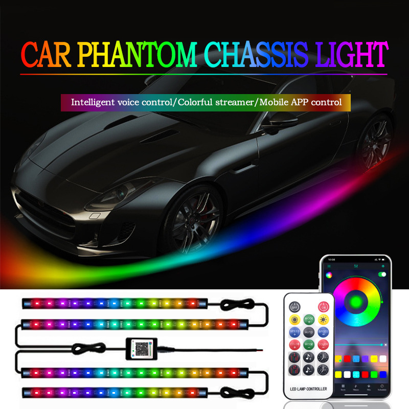 Rgb Underglow Strip - Bande lumineuse LED Flexible pour voiture,