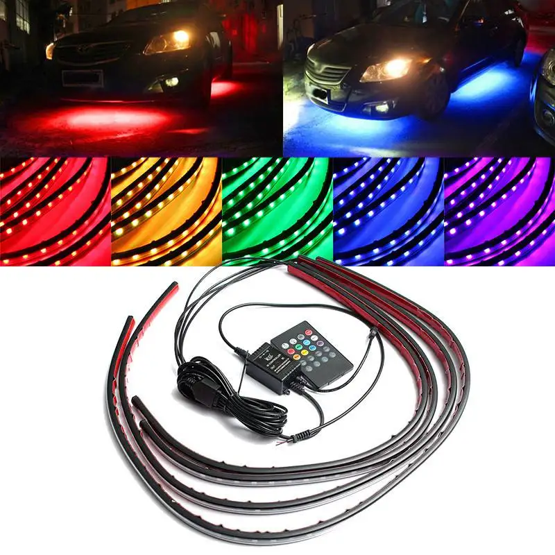 Rgb Underglow Strip - 4x bande LED Flexible RGB 5050