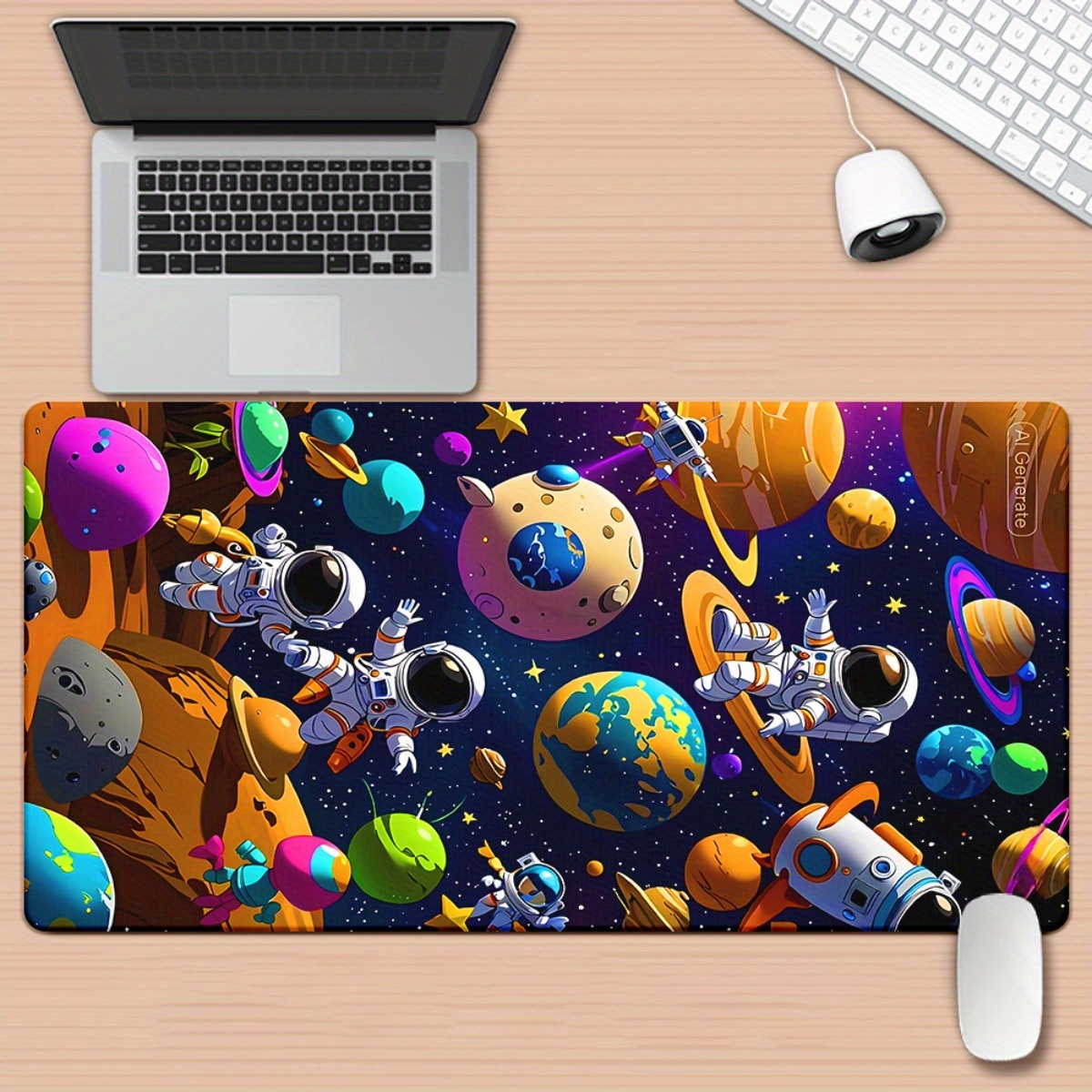Gaming Keyboard Brand - Tapis de bureau multifonctionnel XXL en