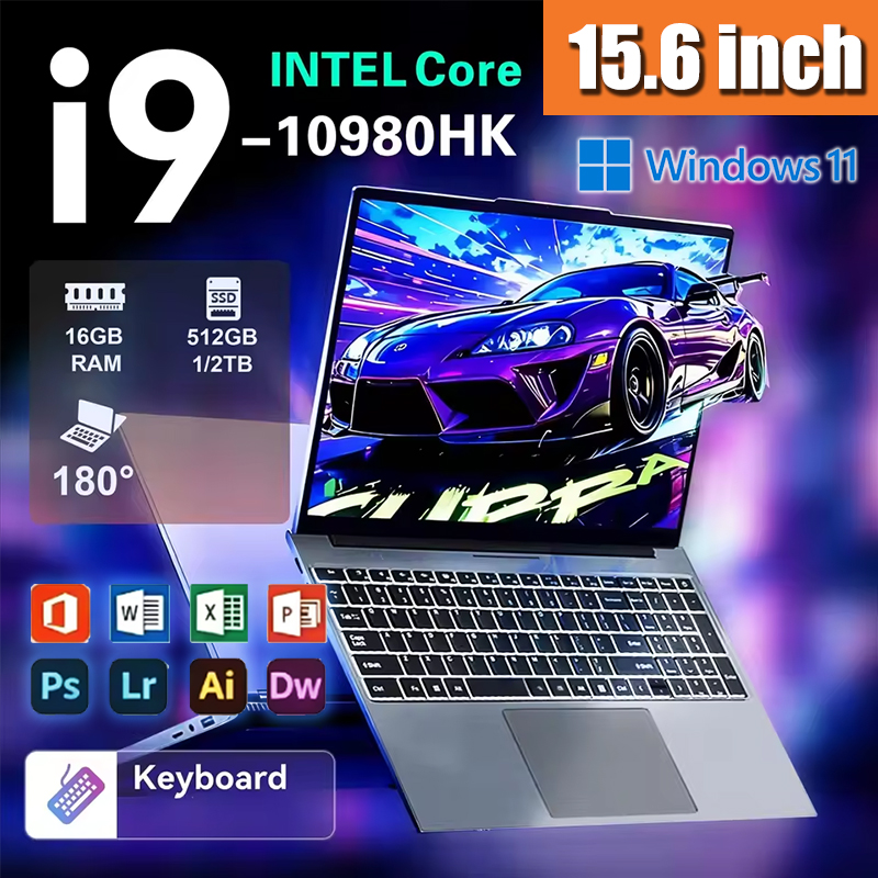 Gaming Keyboard Backlit - Ordinateur portable robuste 15,6 pouces Intel