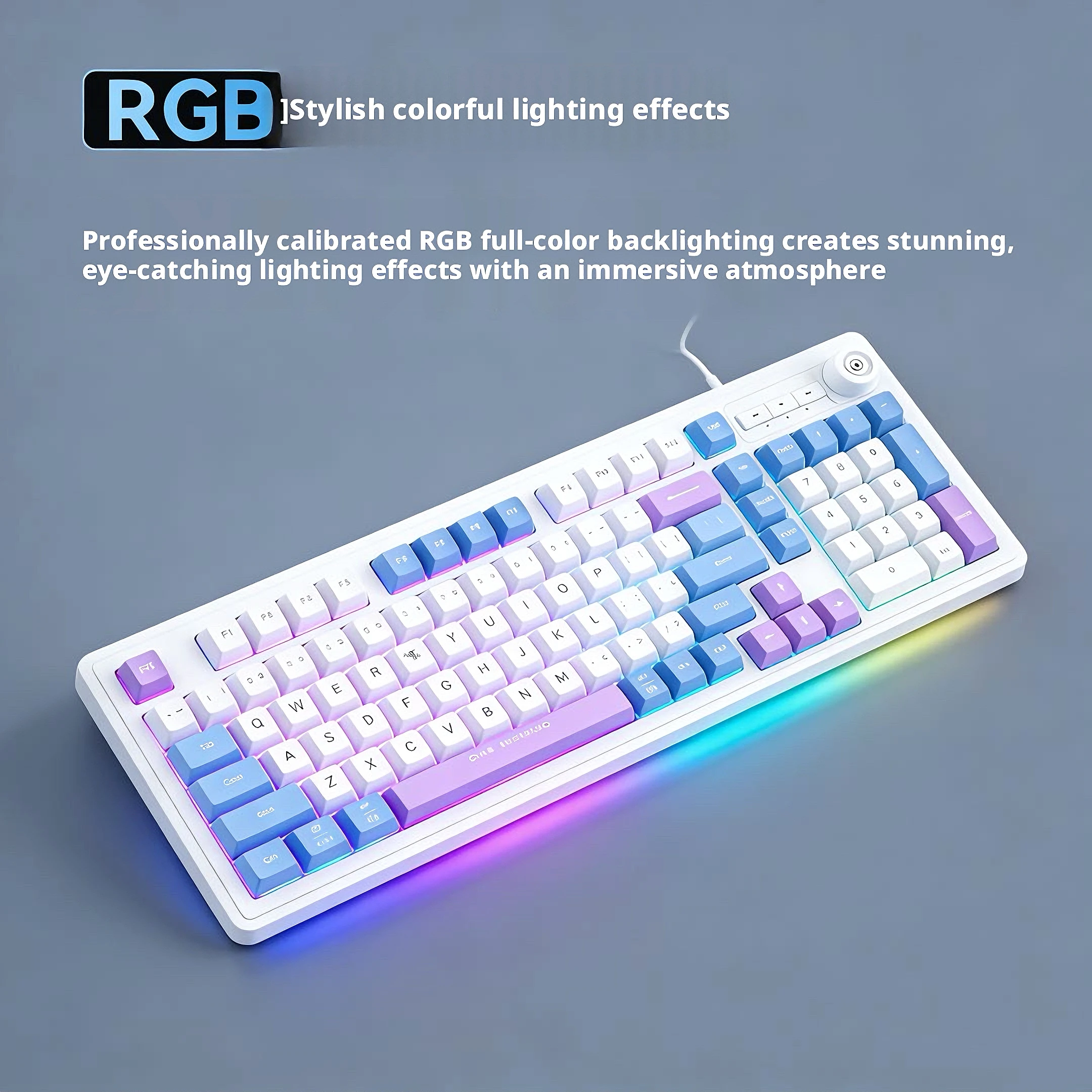 Clavier filaire 98 touches ave - Gaming Keyboard No Noise avis et prix