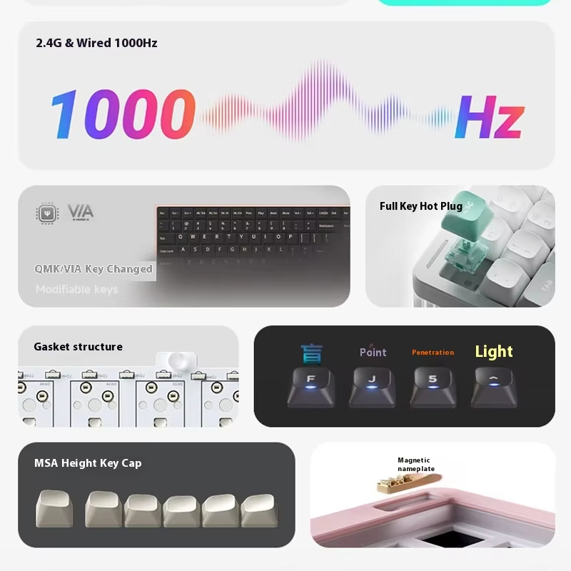 Clavier mécanique sans fil 3 m - Gaming Keyboard No Noise avis et prix