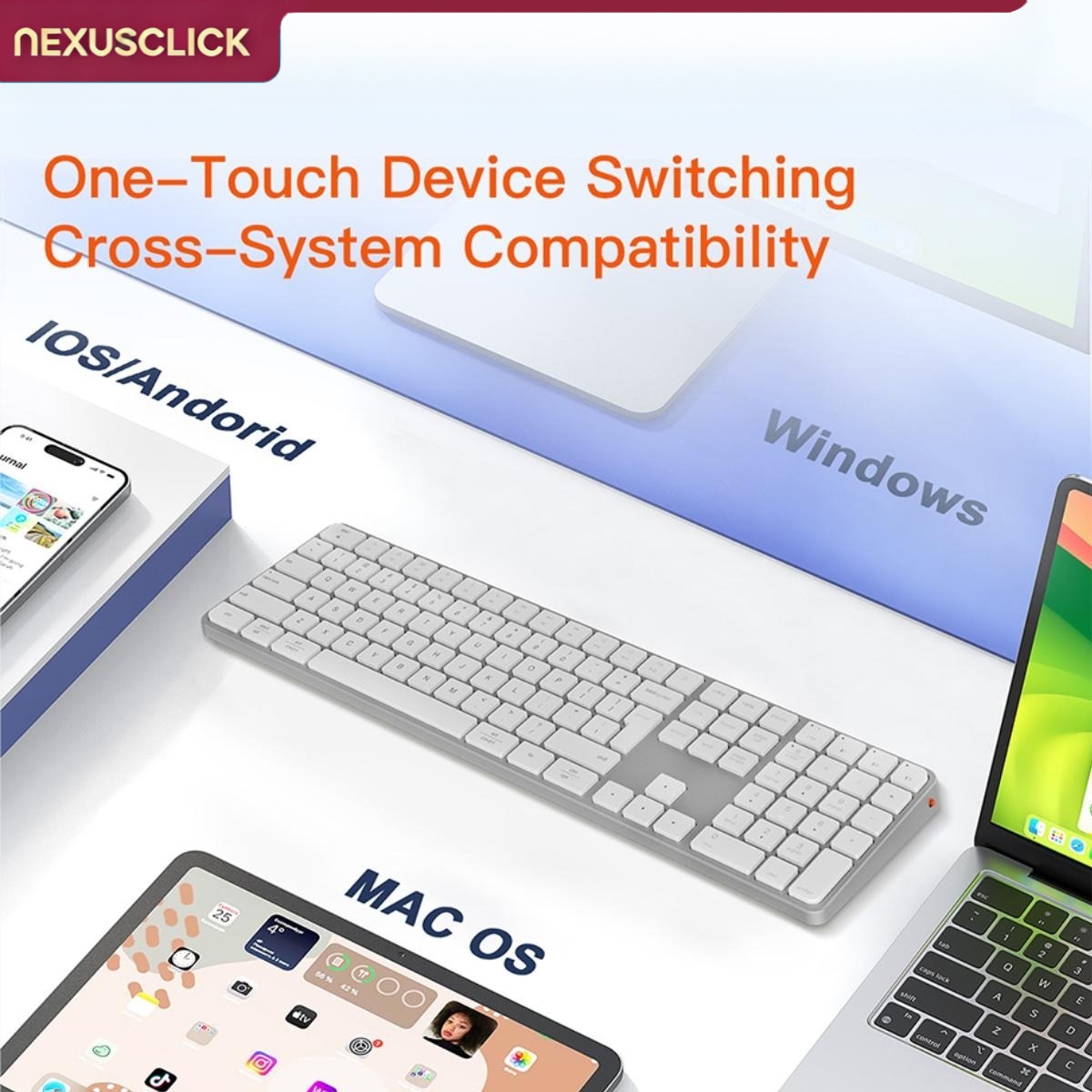 Clavier sans fil NexusClick 10 - Keyboard Gaming Mac avis et prix