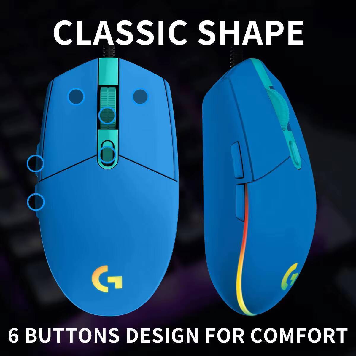 Souris de jeu Logitech G203 LI - Logitech Mouse G203 avis et prix