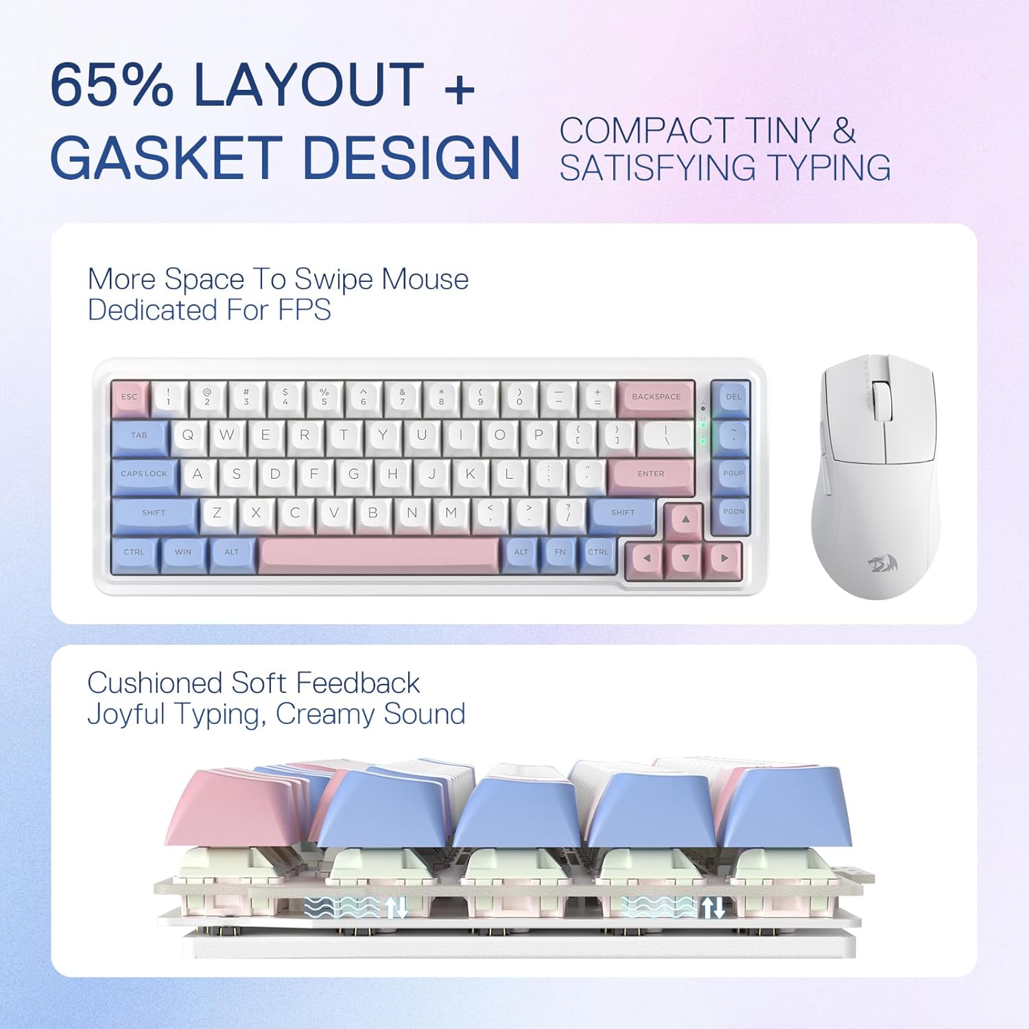 Redragon-Joint d'étanchéité sa - Gaming Keyboard No Noise avis et prix
