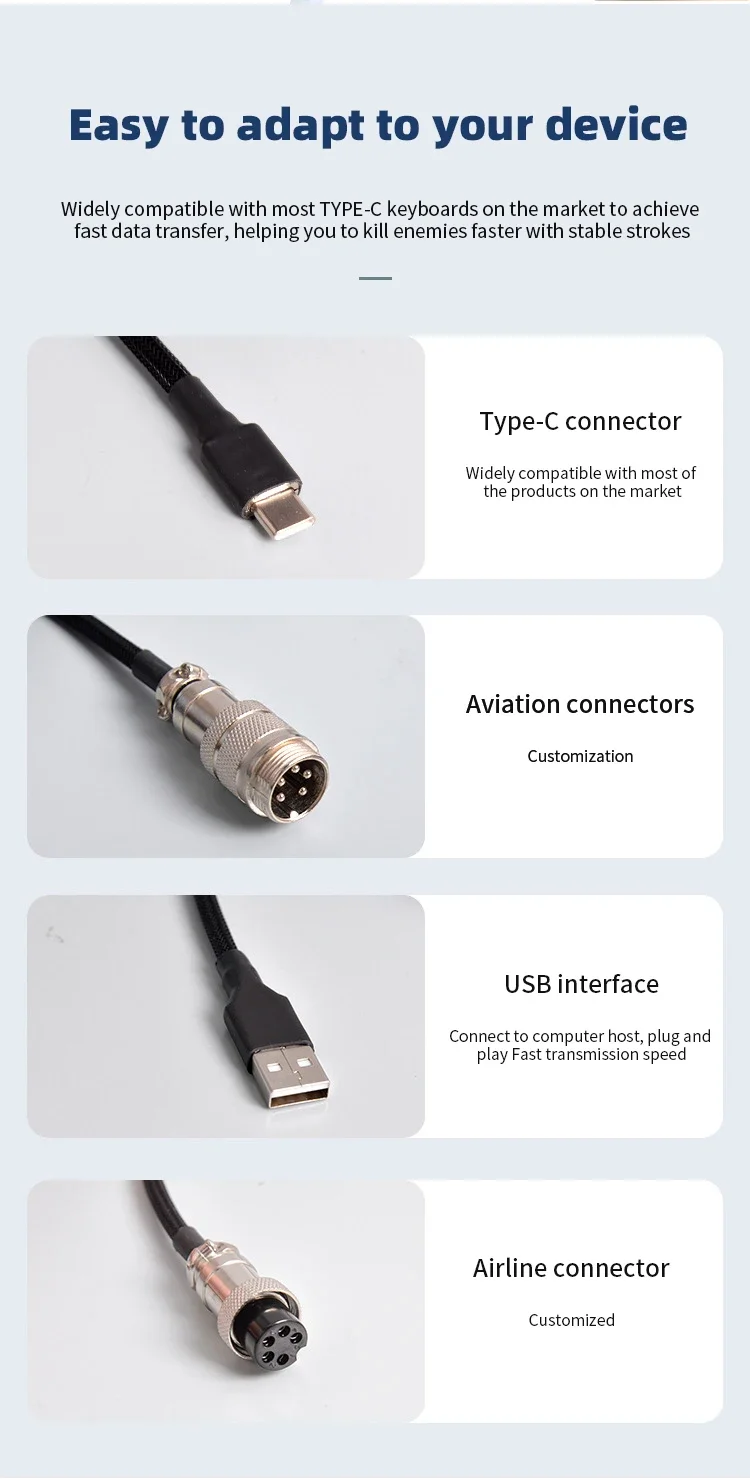 Câble USB Type-C, câble enroul - Gaming Keyboard Extension avis et prix