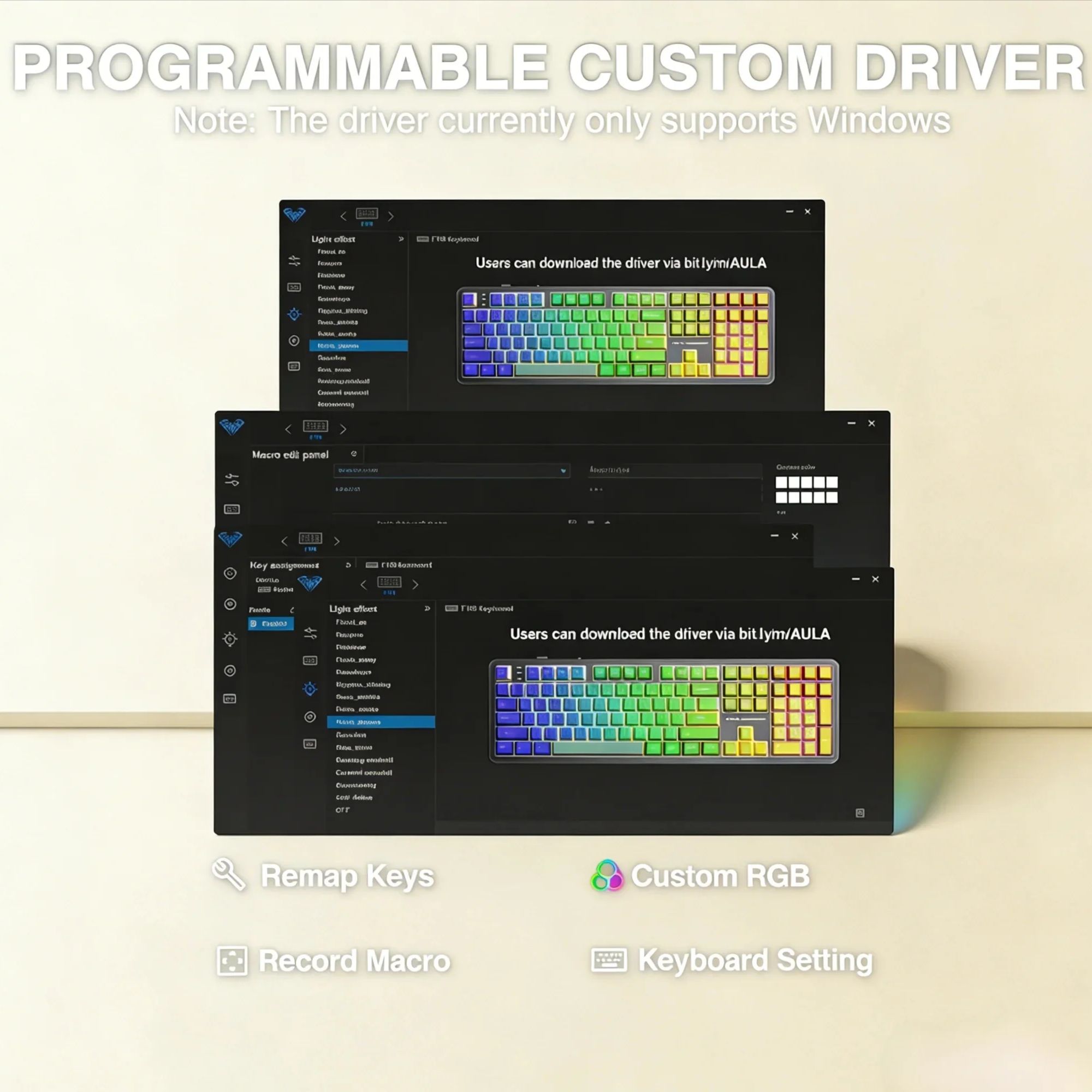 Clavier sans fil AULA F108, in - Gaming Keyboard No Noise avis et prix