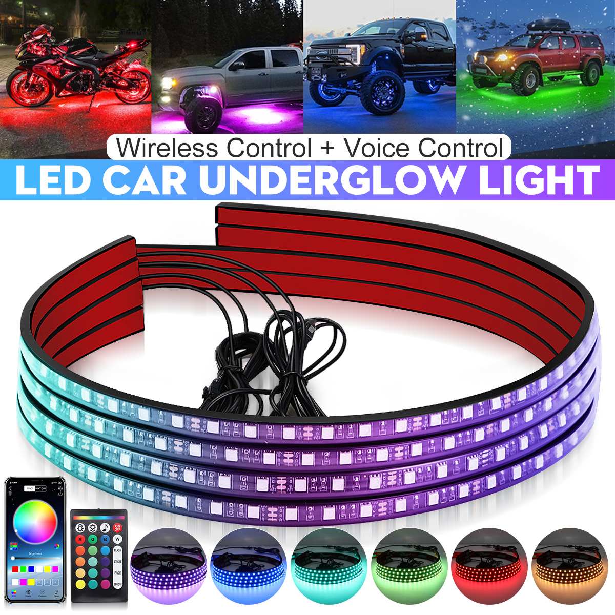 Bande lumineuse LED sans fil p - Rgb Underglow Strip avis et prix