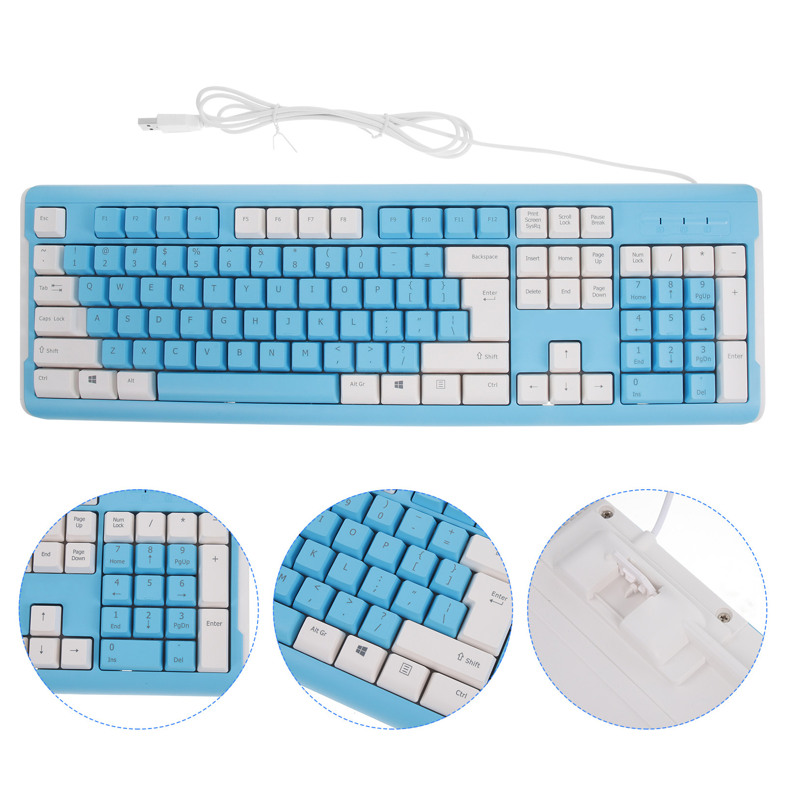 Clavier de jeu filaire USB en  - Gaming Keyboard No Number Pad avis et prix