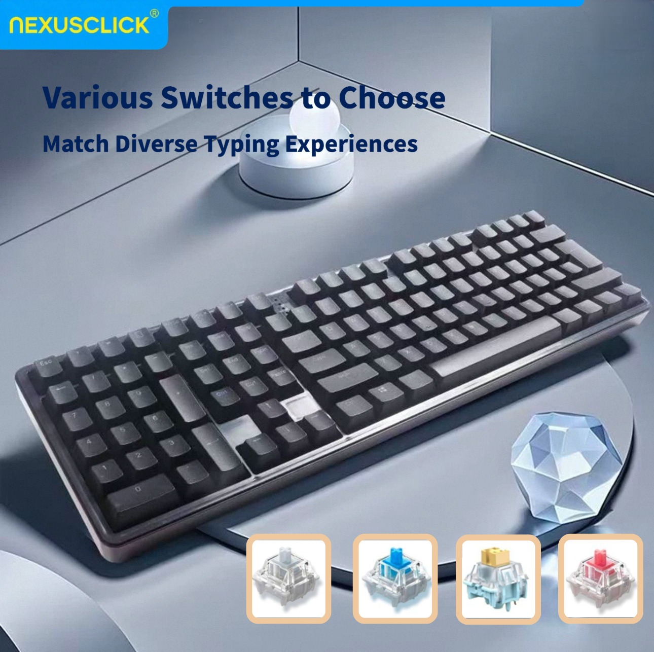 Clavier mécanique ergonomique  - Gaming Keyboard No Number Pad avis et prix